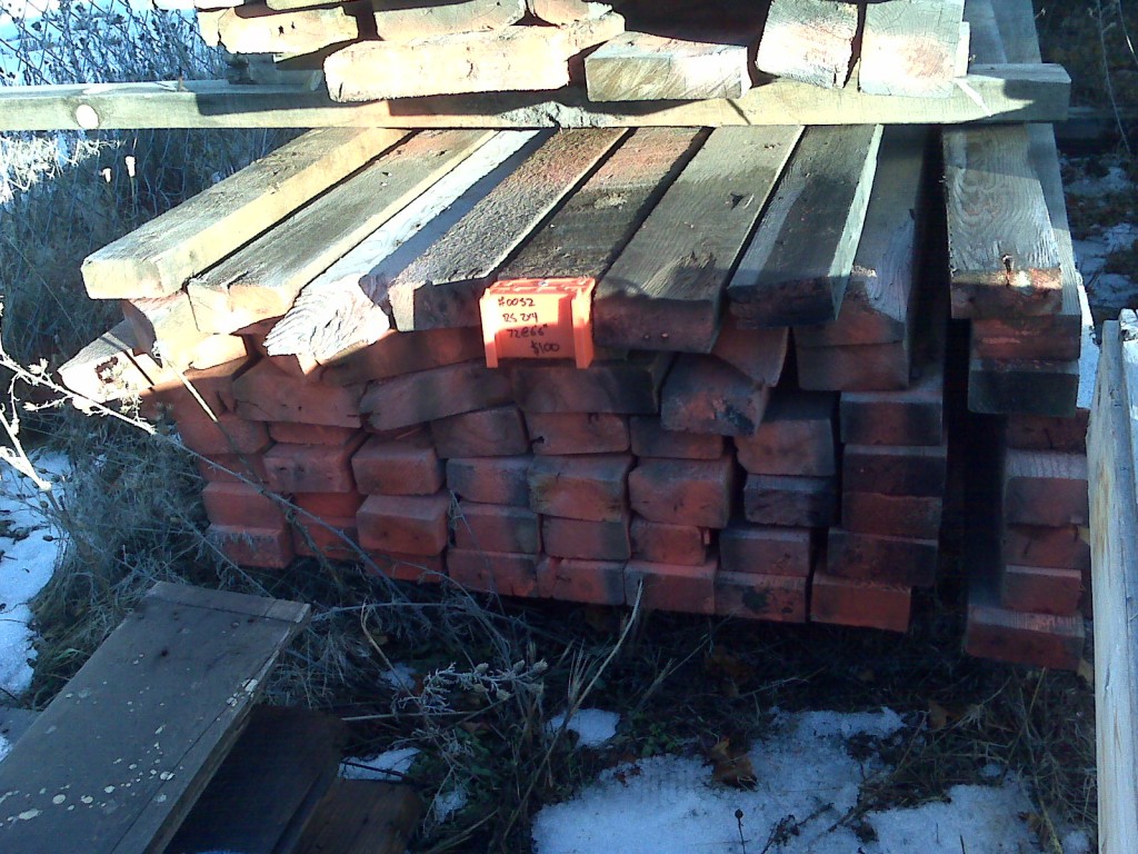 Item #0052. RS 2x4, 72@6'6", $100 (Reg. $0.25/lnft).