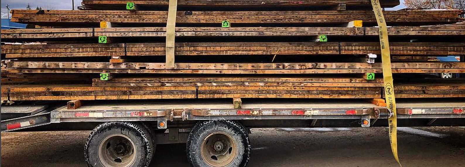 Home ReSource, more sustainable - truck with repurposed wood