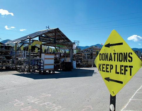 materials donation sign