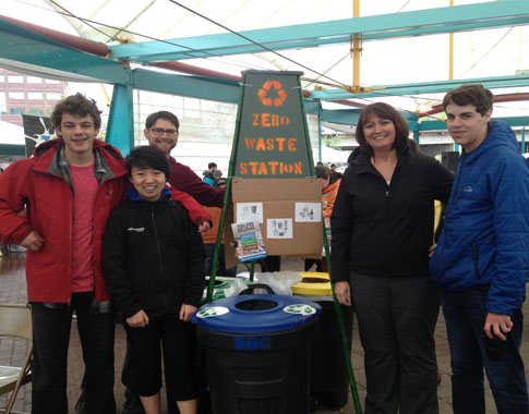zero waste volunteers at earth day