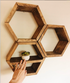 Example photo of the shelves to be produced through this workshop.