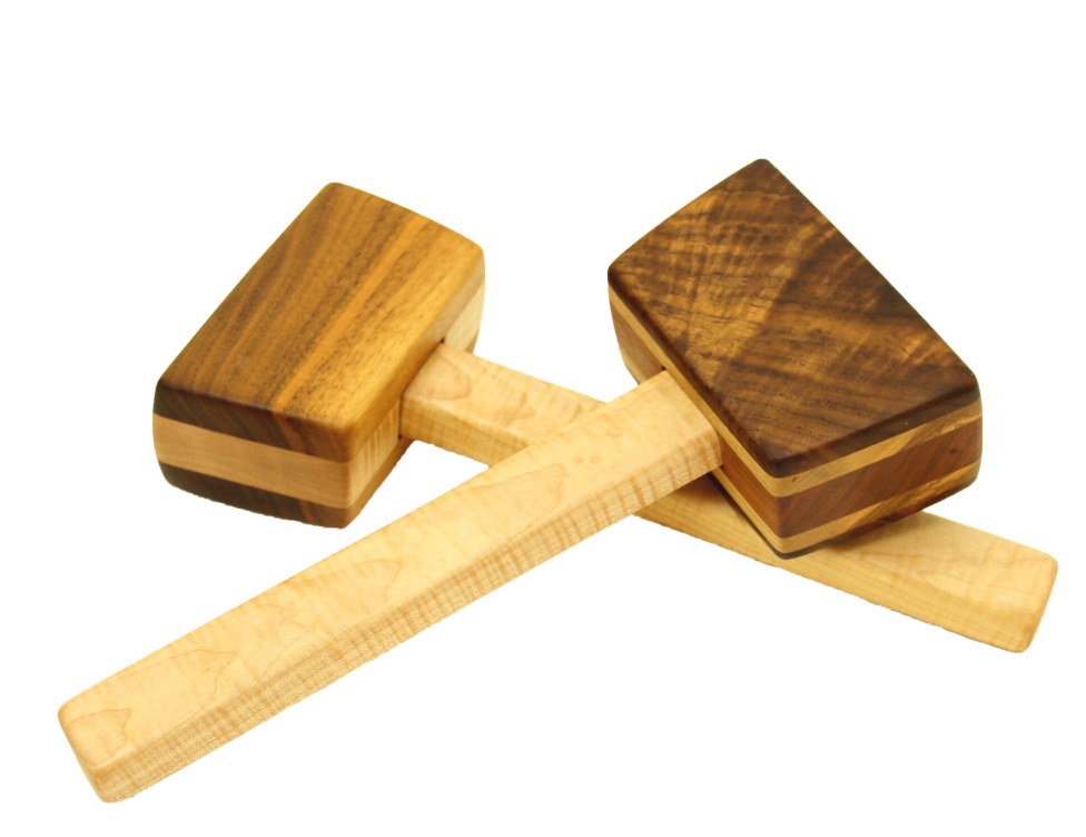 Example joiner's mallets to be produced during this workshop.