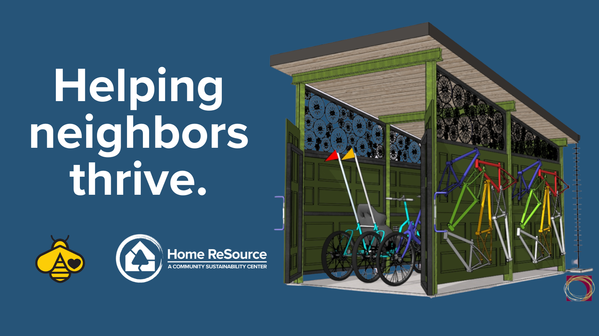 Missoula Gives bike shelter